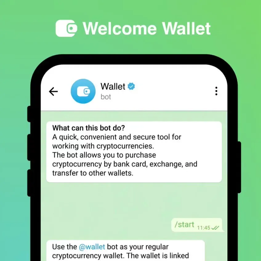 Telegram Wallet Bot cho phép người dùng gửi tiền điện tử trong ứng dụng thông qua dự án blockchain